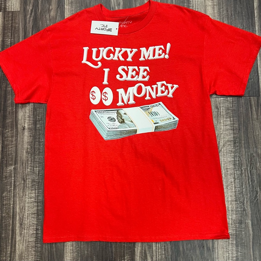 Men’s BForty Inc Red Graphic T-Shirt new with tags